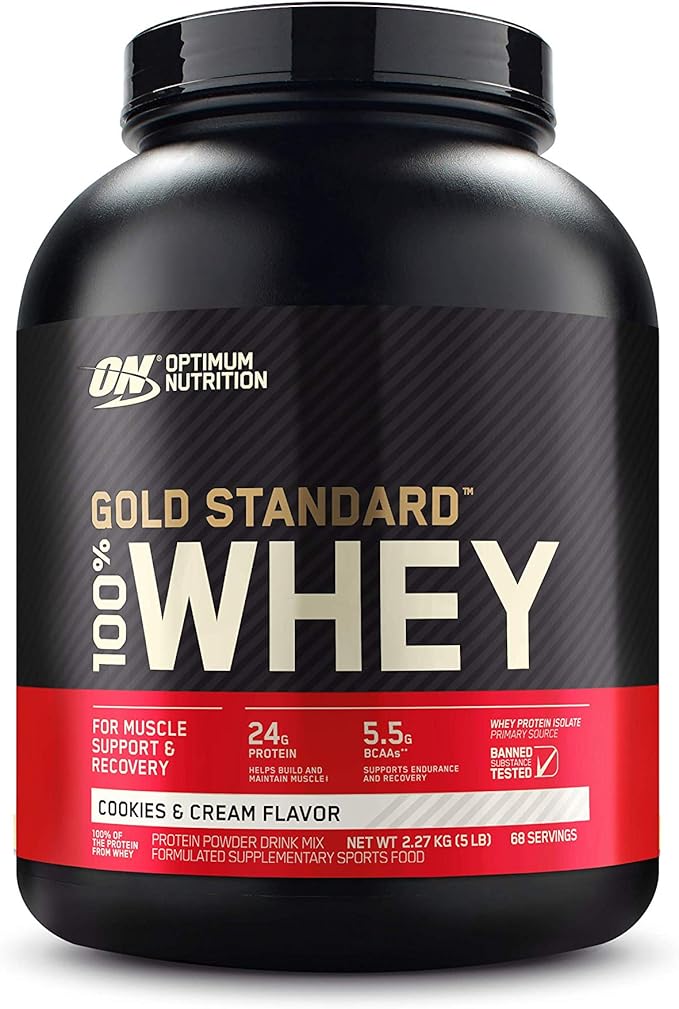 Optimum Nutrition ON | Proteína de suero de leche 100% 5 libras