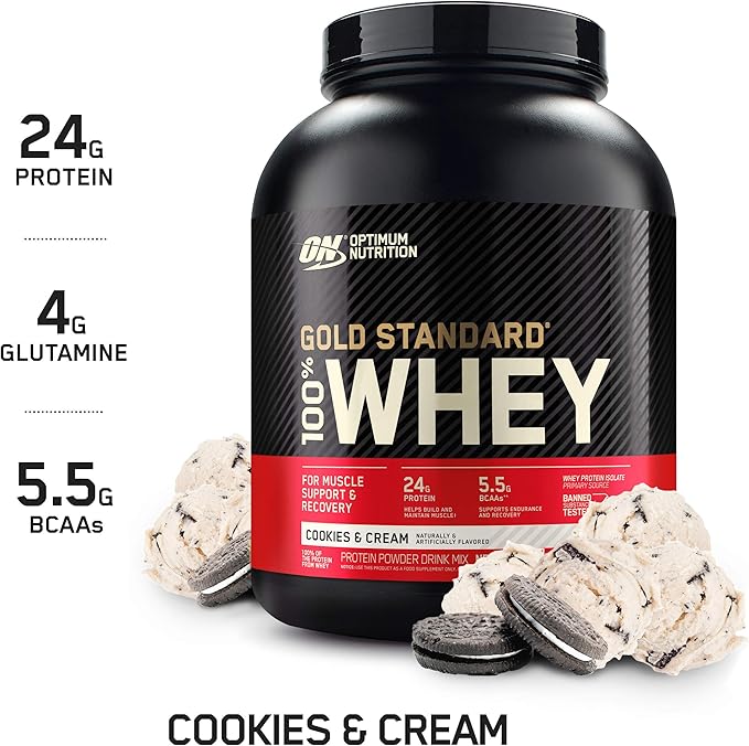 Optimum Nutrition ON | Proteína de suero de leche 100% 5 libras